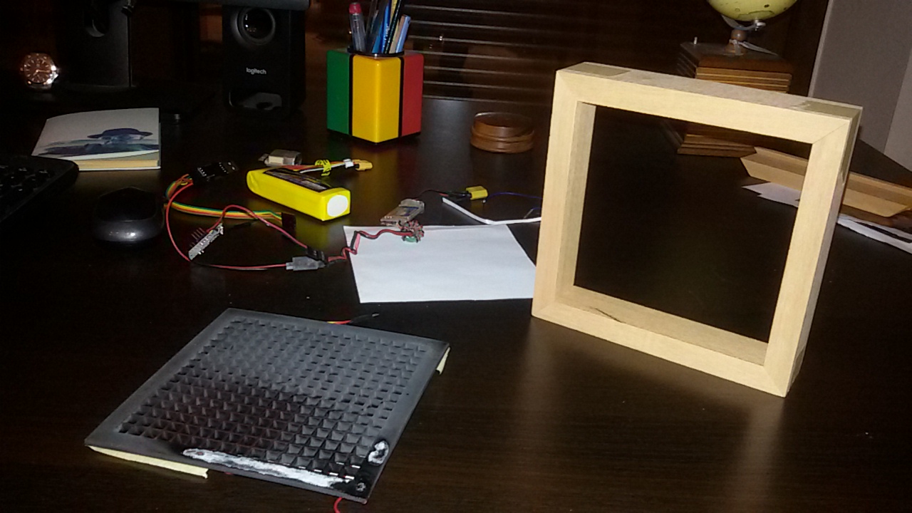 diffuser grid and wooden frame